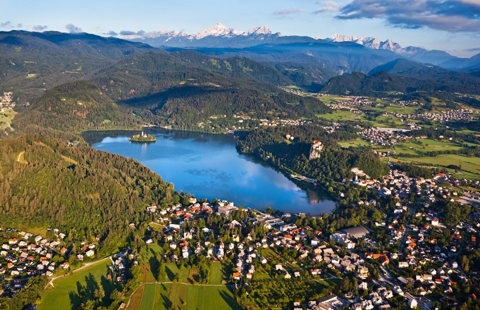 Vista sul lago di Bled