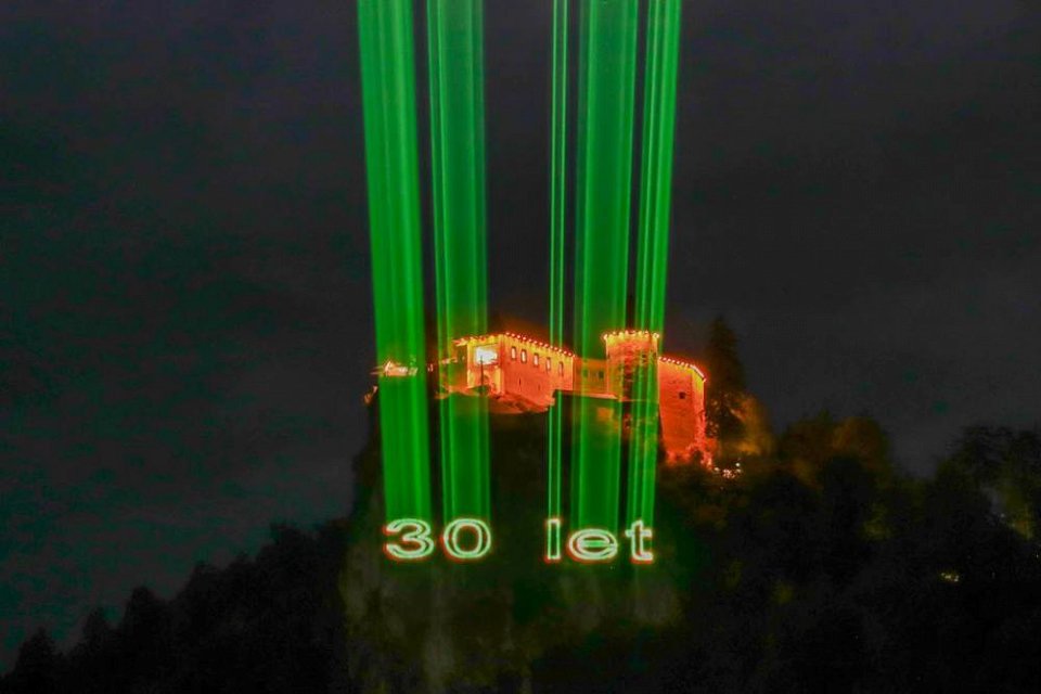 Laserska projekcija Blejski grad