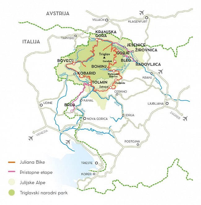 Juliana Bike zemljevid
